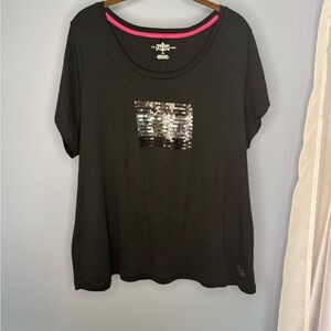 Tommy Hilfiger Black Oversized Sequin T-Shirt